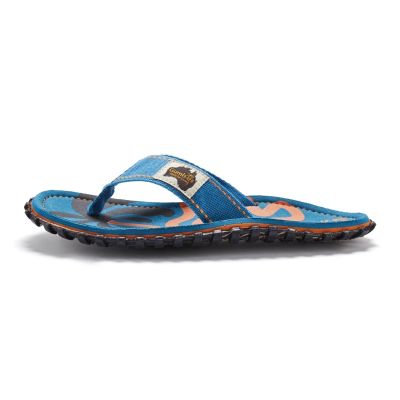 5. Gumbies Unisex-Flip-Flops ISLANDER FLIP-FLOP BLUE PALMETTO