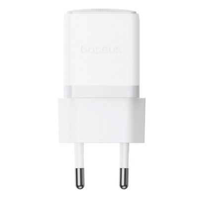 2. Baseus Palm 1C 20W Wandladegerät (mit Baseus Mini White USB-C 60W (20V/3A) 1m Kabel) - Weiß