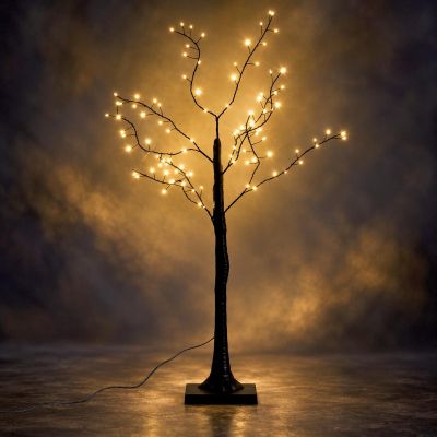 7. Dekoratives LED-Bäumchen, 100 LEDs, 90 cm, schwarz