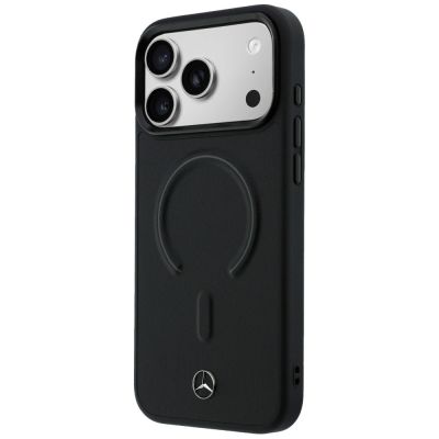 2. Mercedes Leder 3D MagSafe Hülle für iPhone 17 Pro Max - Schwarz