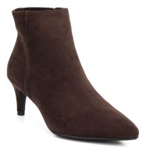 Gefütterte Damen-Ankle-Boots mit niedrigem Absatz, Wildleder, braun, Sergio Leone BT-65
