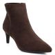 Gefütterte Damen-Ankle-Boots mit niedrigem Absatz, Wildleder, braun, Sergio Leone BT-65