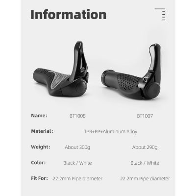 2. Rockbros BT1007B Fahrradhalter-Set mit Hupen – Schwarz