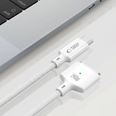 5. Tech-Protect MMC01 Ultraboost USB-C / USB-C MagSafe 3 140W 200cm Kabel für MacBook - Weiß