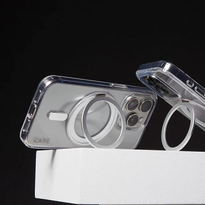 4. CARE by PanzerGlass Feature Kickstand Case mit MagSafe für iPhone 16 - Silber