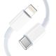 5. Tech-Protect C35W 2x USB-C PD 35W Netzwerkladegerät mit USB-C/ Lightning Kabel – Weiß