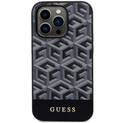 3. Guess GUHMP14LHGCFSEK iPhone 14 Pro 6,1" schwarz/schwarzes Hardcase GCube Stripes MagSafe