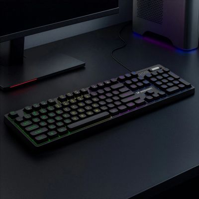 7. Wozinsky WKG-200 RGB Membran-Gaming-Tastatur mit Scrollrad – Schwarz