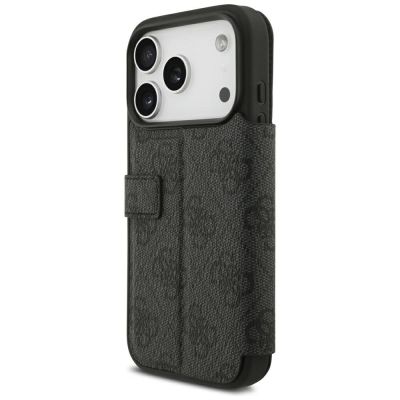 5. Guess Book 4G Metall-Logo-Hülle für iPhone 18 Pro / 17 Pro – Schwarz