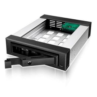 ICY BOX IB-129SSK-B 13,3 cm (5,25") Blendenabdeckung Schwarz