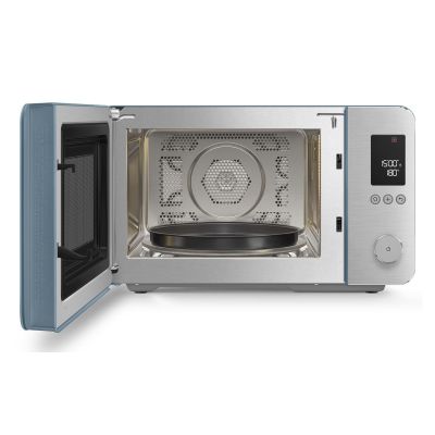 6. Smeg MOC02SBMEU Mikrowelle, blau, Kombi-Mikrowelle für die Arbeitsplatte, 27 l, 900 W