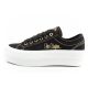 11. Lee Cooper Damen-Sneaker mit Plateausohle, schwarz mit Gold