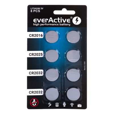 EVERACTIVE Lithium-Batteriepaket, 4x CR2032; 2x CR2025; 2x CR2016 CRMIX8BL