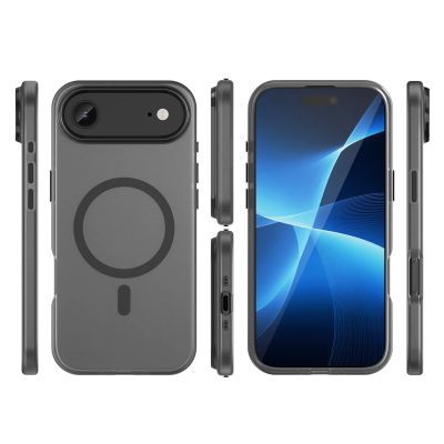 3. Magnetische Schleifhülle für iPhone 17 Air, kompatibel mit MagSafe, Mattschwarz