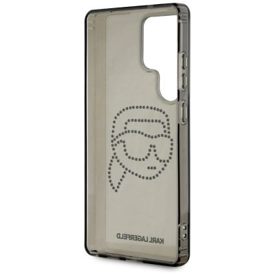 7. Karl Lagerfeld Strasssteine ​​Karl Head Logo Samsung Galaxy S25 Ultra schwarze Hülle