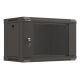 Wandmontierter Installationsschrank 19" 6U 540x350 schwarze Glastür LANBERG (Flat Pack)