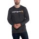 Carhartt Core Logo T-Shirt Langarm - Carbon Heather