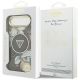 8. Guess IML Glitter Flowers Triangle MagSafe Hülle für iPhone Air - Schwarz