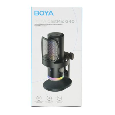 8. BOYA CastMic G40 Kabelgebundenes USB-C-Gaming-Mikrofon – Schwarz