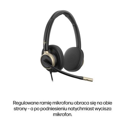 115. HP Poly Mission 825 Stereo-USB-Kabel-Headset