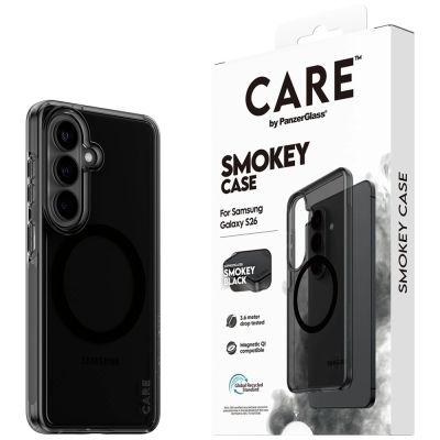 5. CARE by PanzerGlass Urban Explorer Smokey Hülle mit schwarzem Qi für Samsung Galaxy S26 - Schwarz