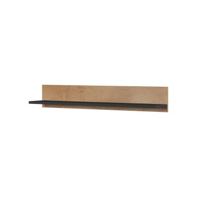 Regal 125 cm (2 Stück) SOHO Lefkas Eiche + Schwarz