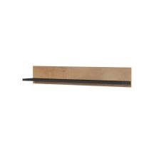 Regal 125 cm (2 Stück) SOHO Lefkas Eiche + Schwarz
