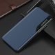 13. Eco Leather View Case elegante Hülle mit Flipcover und Standfunktion für Samsung Galaxy S22+ (S22 Plus) blau