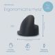 12. Ergonomische R-Go HE USB-Maus für Linkshänder, Schwarz/Silber