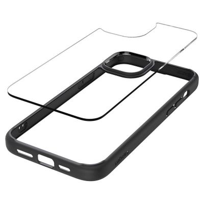 3. Spigen Crystal Hybrid-Hülle für iPhone 15 Plus – transparent und schwarz