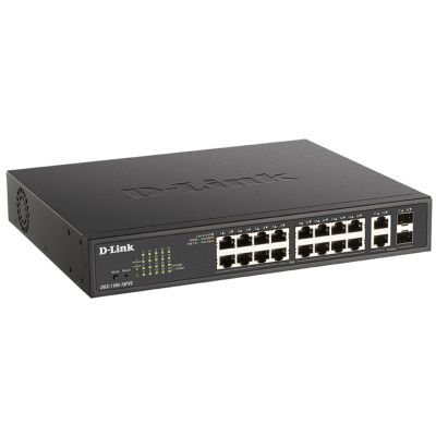 2. D-Link DGS-1100-18PV2 Managed Network Switch L2 Gigabit Ethernet (10/100/1000) PoE-Unterstützung 1 HE Schwarz
