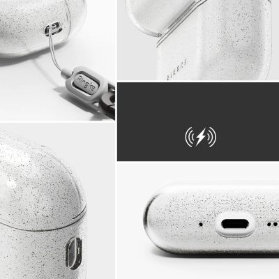 3. Ringke Air Case für AirPods Pro 3 – Transparenter Glitzer