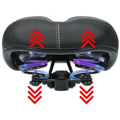 10. City-Touring-Fahrradsattel mit Federn 20x25cm Dunlop