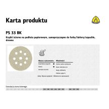 KLINGSPOR SELBSTHAFTENDE SCHLEIFSCHEIBEN 225mm PS33BK gr.220 GLS38 /50St.
