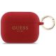 Guess Silikon-Glitzerringhülle für AirPods Pro 3 – Rot und Glitzer