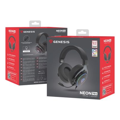 10. GENESIS NSG-2169 Kabelgebundenes Gaming-Headset mit Kopfbügel, USB Typ-A, Schwarz