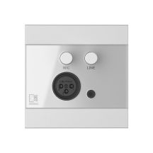 AUDAC WP205/W Wandmodul, XLR-Mikrofon + 3,5-mm-Klinkenbuchse, weiß