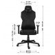 14. Huzaro Combat 6.2 Schwarzer RGB-Gaming-Stuhl