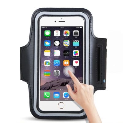 3. Universal Fitness Armbinde Joggen Sport Armgurt Arm Tasche für 6" Smartphones schwarz