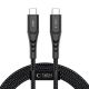 Tech-Protect Ultraboost UB11T USB-C / USB-C PD 100W / QC3.0 Kabel 200 cm - Schwarz