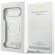 9. Guess IML Script Metal MagSafe Hülle für iPhone Air – Transparent