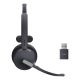 5. Yealink WH64 Hybrid Mono Teams Headset Kabelloses Kopfbügel-Headset für Büro/Callcenter Micro-USB Bluetooth Schwarz