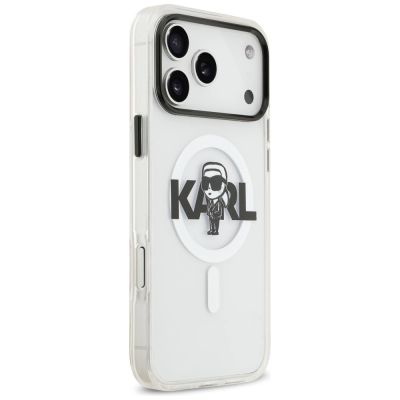 4. Karl Lagerfeld IML Karl Sketch Logo MagSafe Case für iPhone 17 Pro Max - Transparent
