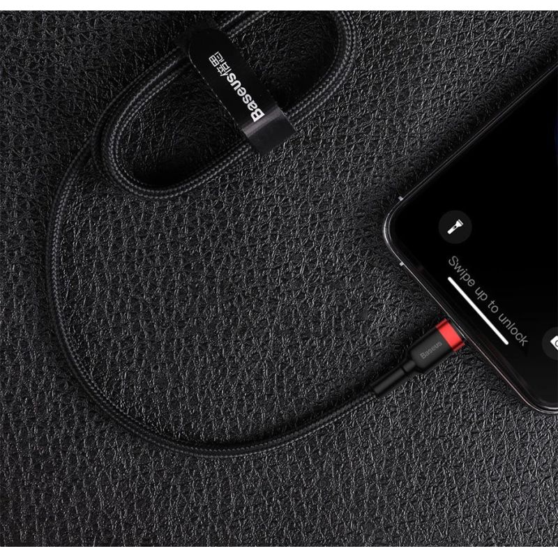 16. Baseus CATLKLF-G1 Lightning – USB-C PD QC-Kabel 18 W 480 Mbit/s 1 m – Schwarz und Grau