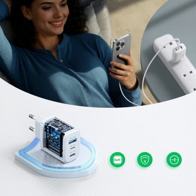 9. Joyroom JR-TG6 GaN 30W Wandladegerät – Weiß