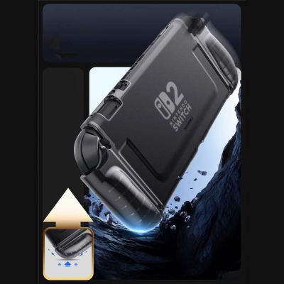 4. Supcase Crystal Case für Nintendo Switch 2 - Transparent Schwarz