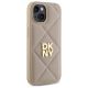 4. DKNY Quilted Stack Logo iPhone 15 Hülle – Beige