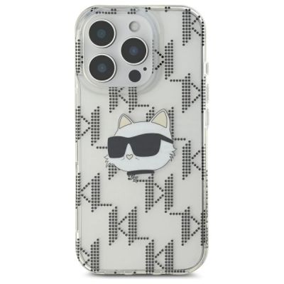 3. Karl Lagerfeld IML Choupette Head Galvanisierte Hülle für iPhone 16 Pro Max – transparent