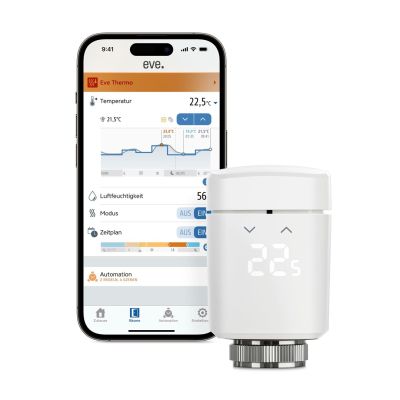 2. Eve Thermo Matter – intelligentes Thermostat (Kompatibilität: Apple Home, Samsung SmartThings, Alexa, Google Home, Home Assistant)