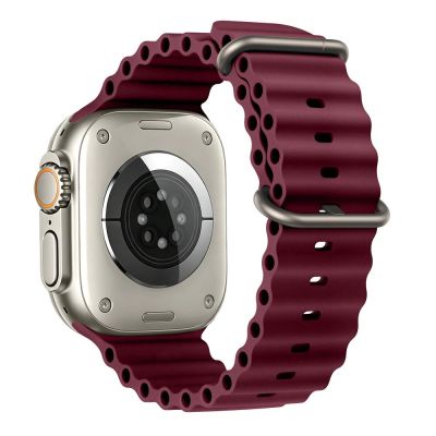 2. Tech-Protect Iconband Pro Armband für Apple Watch 44 / 45 / 46 / 49 mm - bordeauxrot